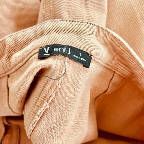 VERY J JUNIOR PINK DENIM SKIRT WITH FRIDGE BOTTOM DBL FRONT POCKET - Picture 11 of 12